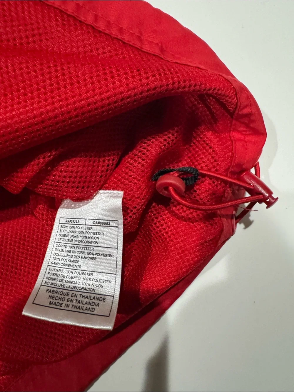 Nike Red Athletic Track Jacket with White Swoosh Size Large